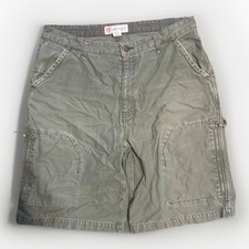 Mossimo Cargo Supply Co Cargo Shorts Waist 38 Baggy Skater Y2K Distressed Green