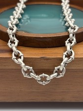 Heavy Chainsaw Cable Link Chain Necklace 18 Inch 9mm Sterling Silver 63.8g 925
