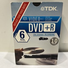 BRAND NEW--10 PACK TDK DVD-R Recordable Blank Discs *Up to 6 HRS Each*