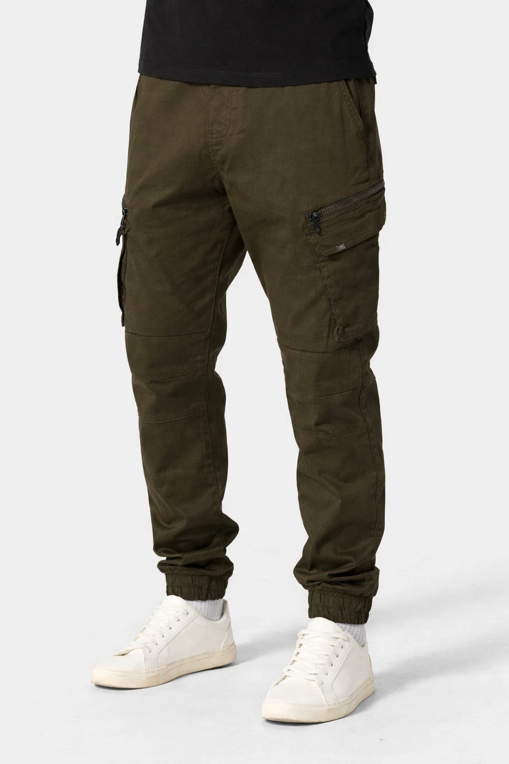 883 Police Mens Cargo Trousers Combat Chinos Cotton Stretch Jogger Pants Khaki
