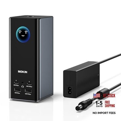 Smart LCD Docking Station,18-Port USB C Docking 18 IN 1 Laptop Docking Station