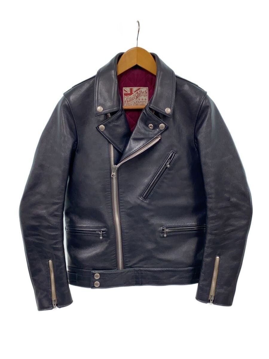 Addict Clothes Double Riders Jacket/34/Horse Leather/Nvy/Plain/Ad-03 22001
