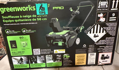 #ad #ad Greenworks 80V 22” Brushless Cordless Snow Blower w 4.0Ah Battery amp; Charger $599.95