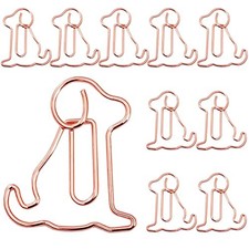 Cute Dog-Shaped Paper Clips, Paper Clips, Bookmarks, Metal, for Document Organiz