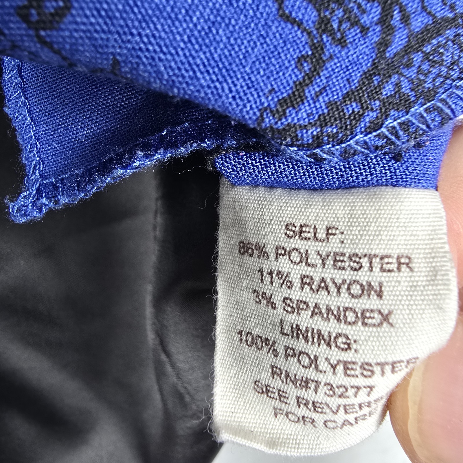 Mudd Jacket Blazer One Button Blue/Black Polyeste… - image 5