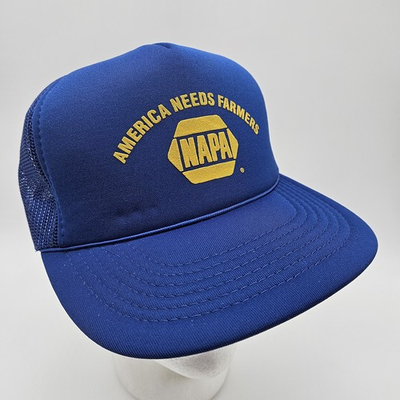 #ad #ad NAPA America Needs Farmers Hat Puff Print 80s Vintage Trucker Mesh Snapback Cap $19.95