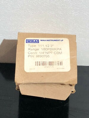 #ad #ad Wika 9690705 Pressure Gauge 2in 0 160psi 1 4in Npt $9.13