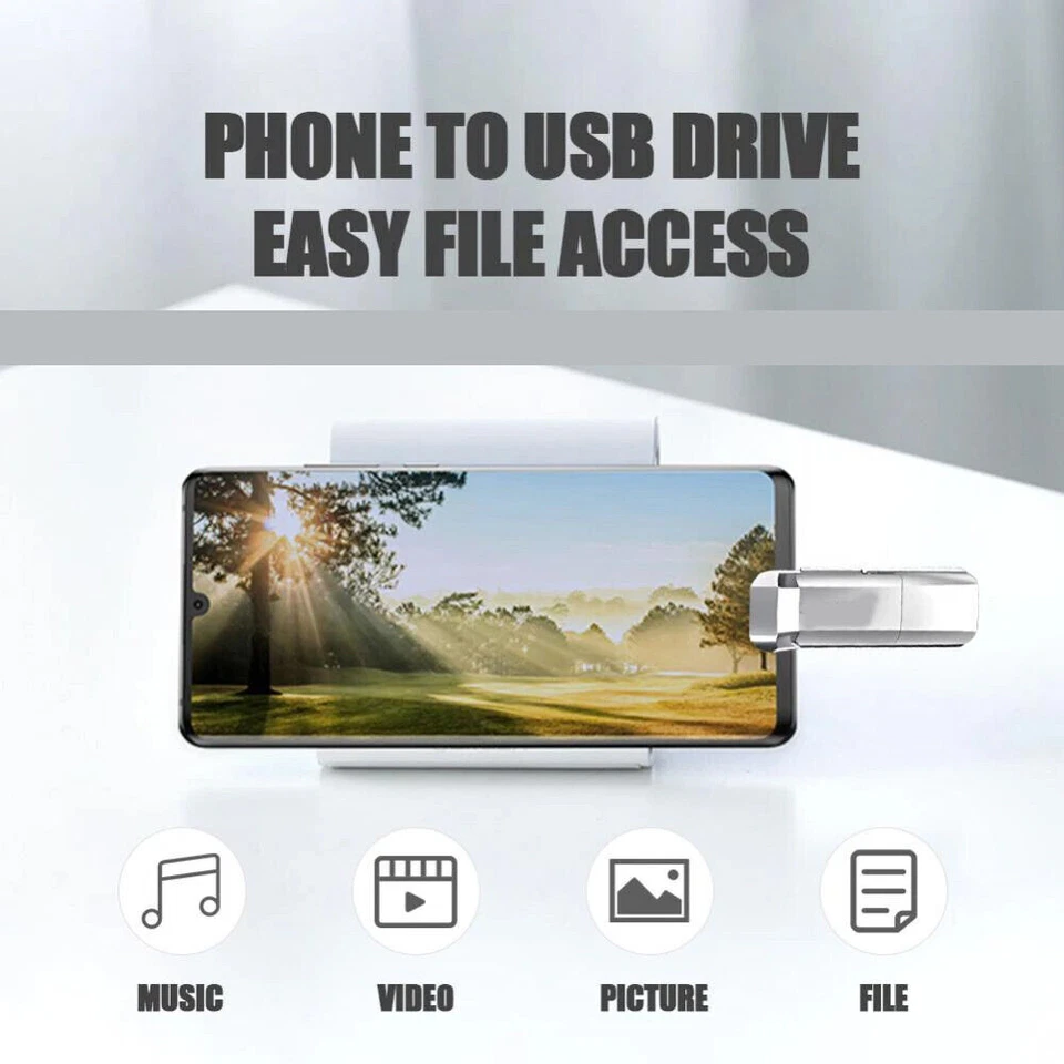 Metal 2TB 256GB 512GB USB 3.0 Type C Flash Drive Memory Stick For Android PC - Image 3 of 4