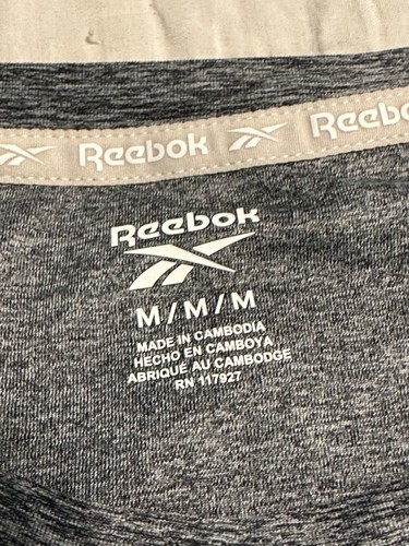 Reebok Women's Black/Gray Heather Medium Relax Active Racer Back Tank RN# 117927 - Picture 3 of 11