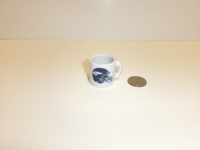 Vintage Original NFL Denver Broncos Miniature Ceramic Coffee Mug-1 and 1/4 inch