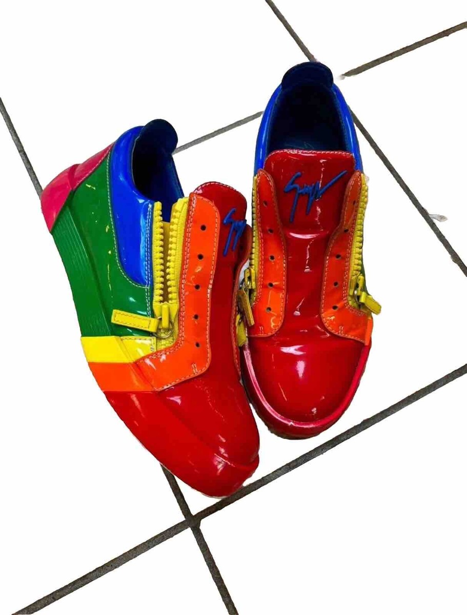 GIUSEPPE ZANOTTI Men's Rainbow Patent Leather Sneakers | eBay GIUSEPPE ZANOTTI Men's Rainbow Patent Leather Sneakers | eBay