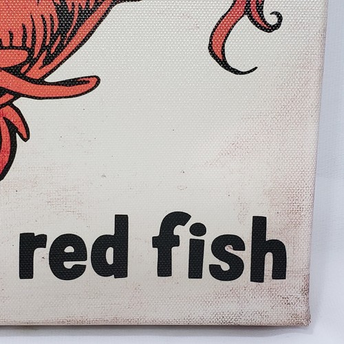 Dr Seuss Canvas Prints Nursery Wall Art One Fish Two Fish Red Fish Blue Fish 4pc - Picture 13 of 18