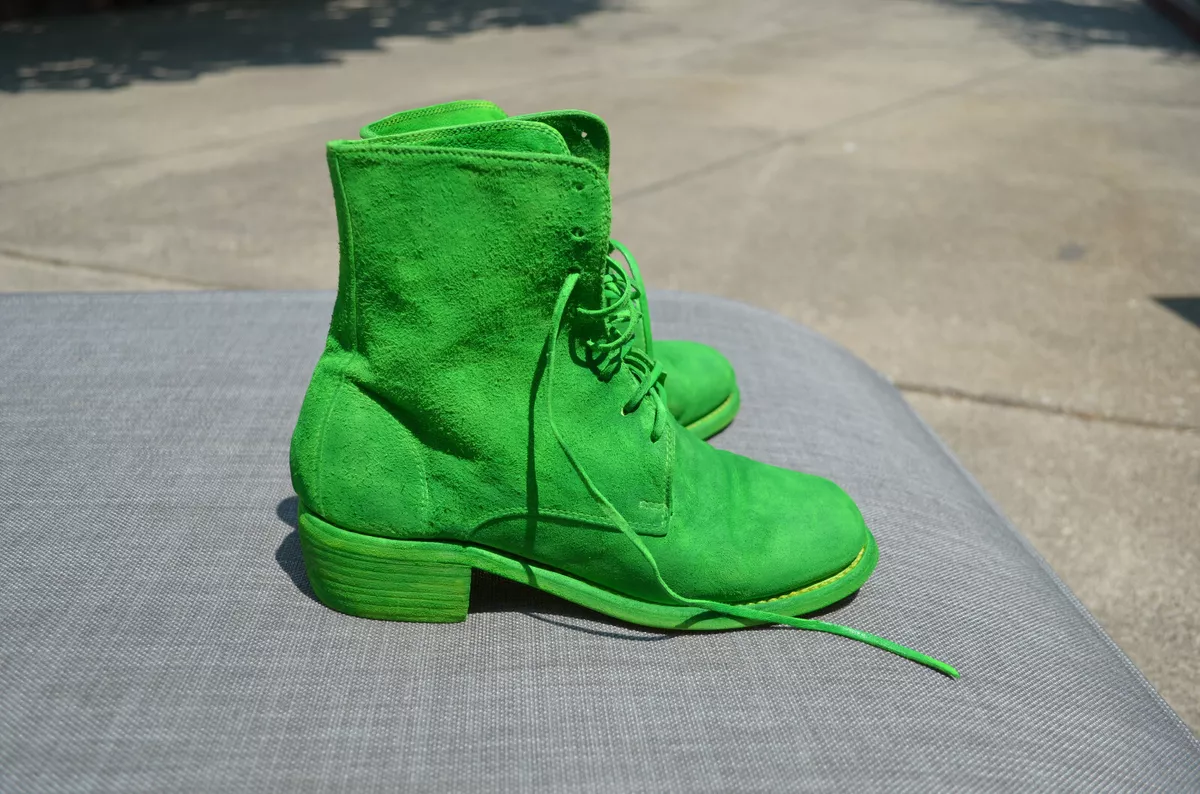 Green suede boots sale
