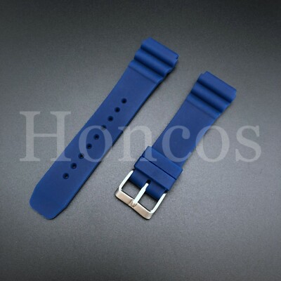 Blue Rubber Watch Band Strap 22mm fits Seiko AMW320C AMW320D AMW320R AMW330 US
