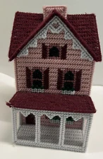 House Tissue Cover 8" Woven Cottage Retro Pink Free Shipping