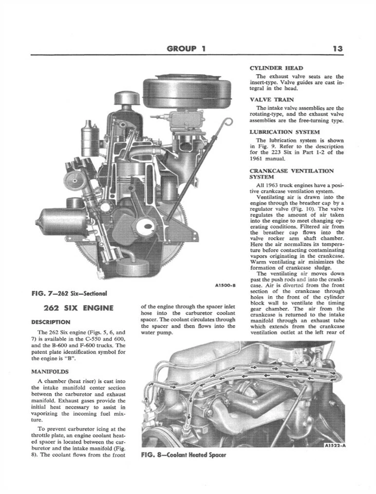 Ford Truck Shop 1962 1963 manual de reparación suplemento Foto 3 de 4