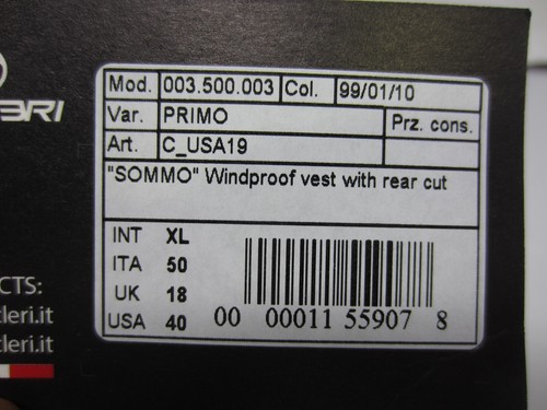 NEW Sicleri Sommo Wind Proof Road Bike Bicycle Cycling Vest Yellow Extra Large - Picture 5 of 6