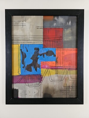 ART - Original Signed Jon Porter Painting 22x18 Framed Modern Abstract Art