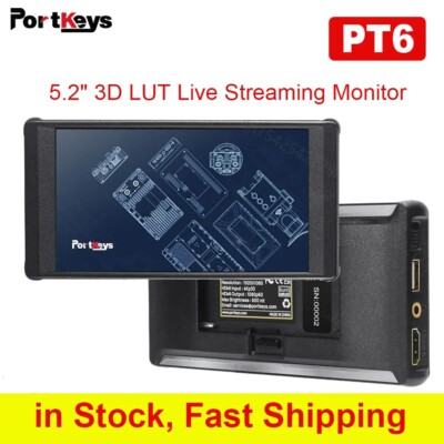US Portkeys PT6 5.2 inch 600nit 4K HDMI On-Camera Field Video Monitor IPS 3D-LUT