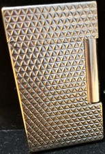 Overhauled S.T. Dupont Gas Lighter silver Line 2 fire head without box