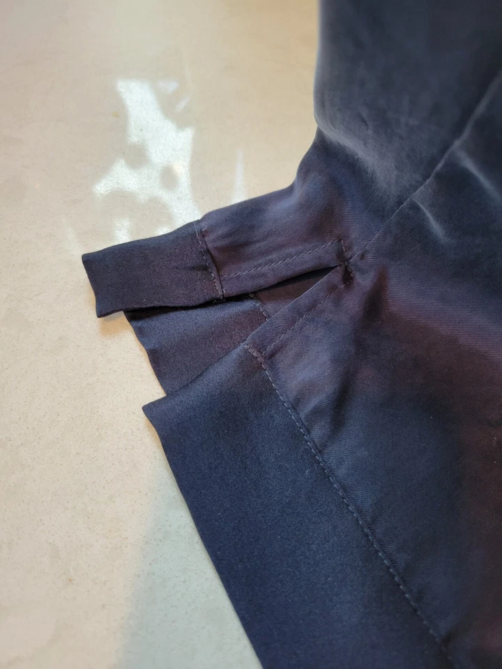 Calypso St. Barth 100% 真丝海军锥形裤子 尺寸 Med 全新无标签 从未穿过 — 第 4/4 张图片