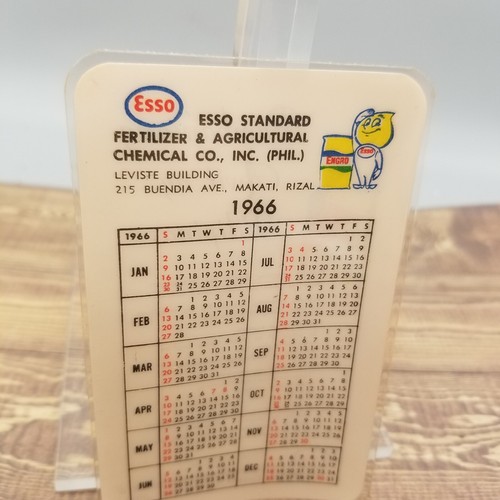 VINTAGE 1966 ESSO Standard Fertilizer Pocket Calendar Philippines Makati Rizal - Picture 3 of 3