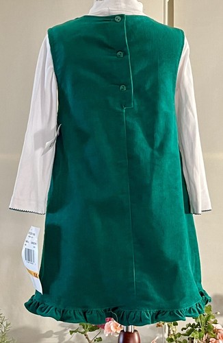 NWT! Rare Editions Christmas Dress & Top, Sz 6X Green Corduroy Candy Canes CUTE! - Picture 3 of 14