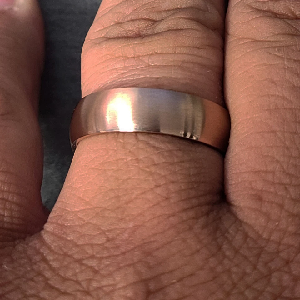 Personalized Men's Rose Gold Wedding Ring - Engraved Guys Wedding Ring - Image 2 of 4