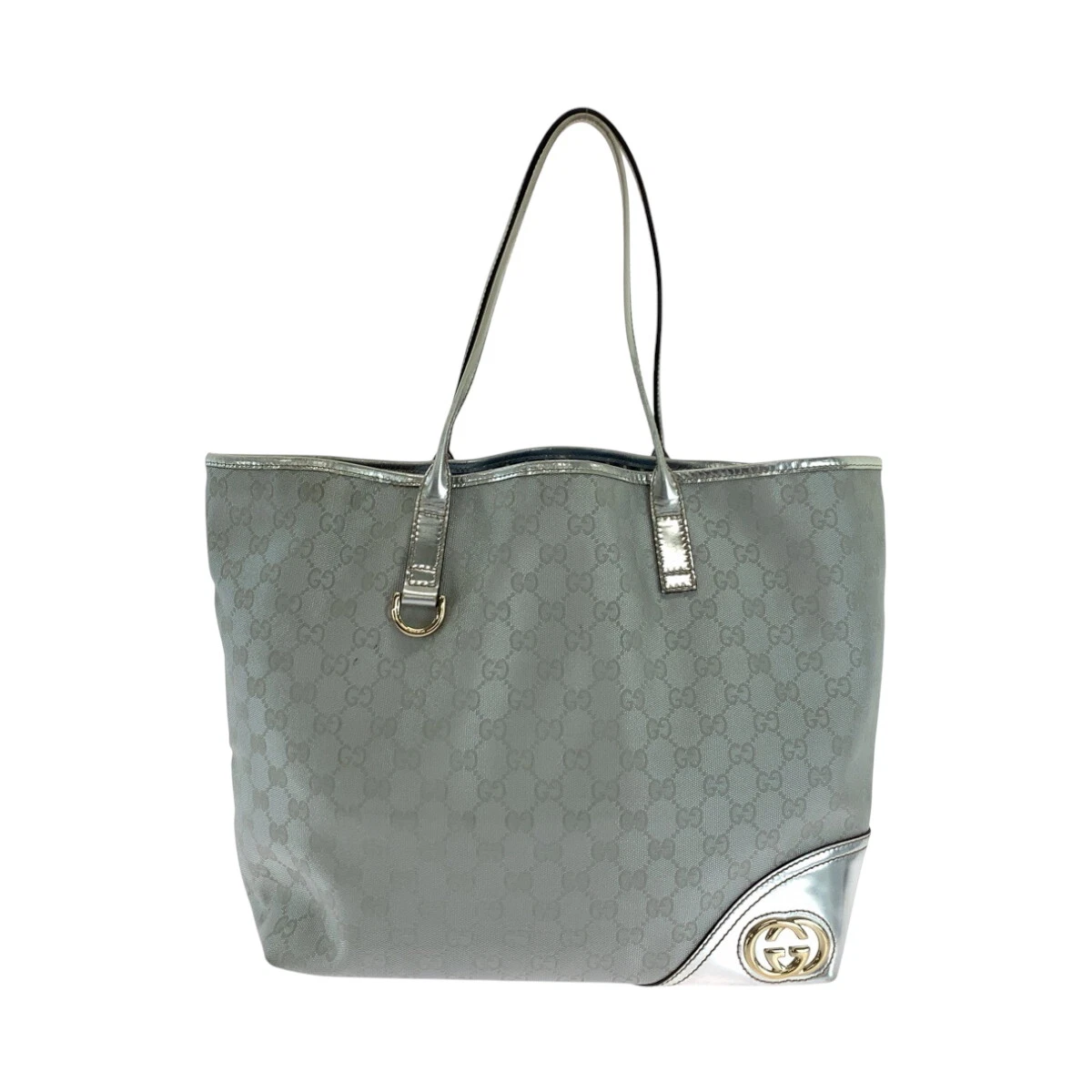 Sac fourre tout GUCCI imbriqué Newbrit 169945 sac à bandoulière argent or quincaillerie