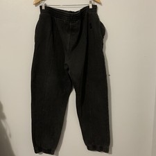 USA Olympics Men  s Heavy Gray Sweatpants Joggers Elastic Waist, Size L