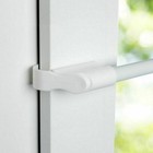 Klemmstange mit Klemmträger ausziehbar Teleskop-Scheibenstange ohne Bohren weiß