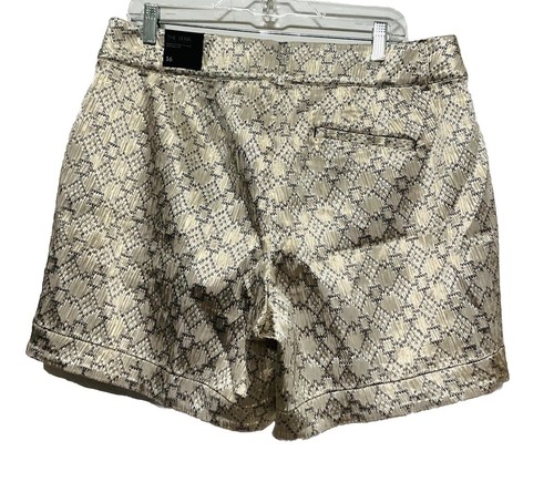 Lane Bryant Exclusive Evening Shorts 16 Gold black white Aztec 2 Pocket - Picture 6 of 12