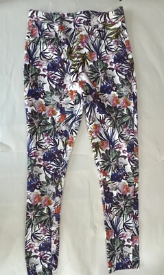 Coco + Carmen Tropical High Rise Skinny Leggings with pockets Size L/XL EUC
