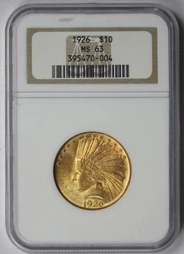 1926 Indian Head Eagle Gold $10 MS 63 NGC