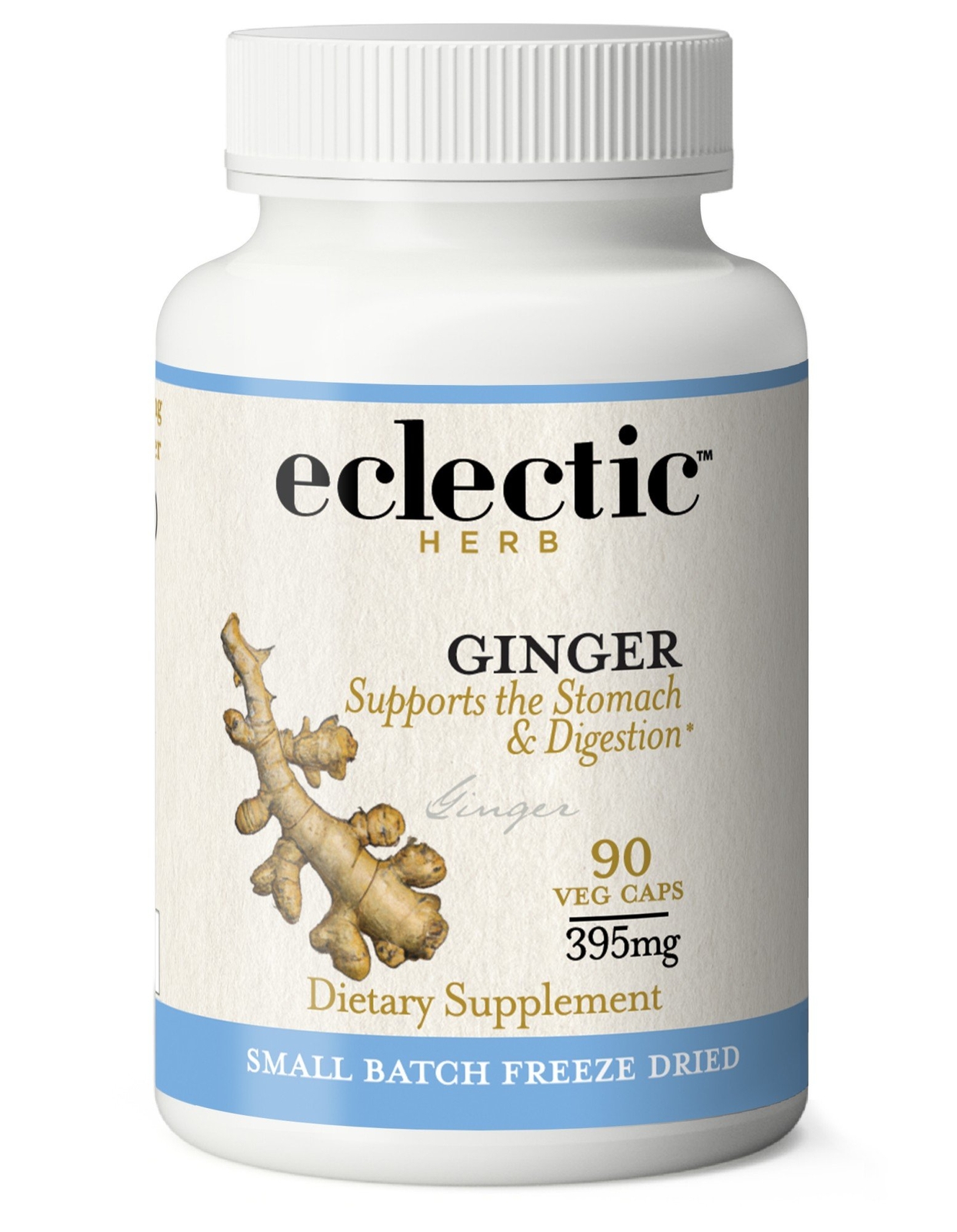 Eclectic Herb Ginger 395 мг лиофилизированный органический 90 растительных капсул