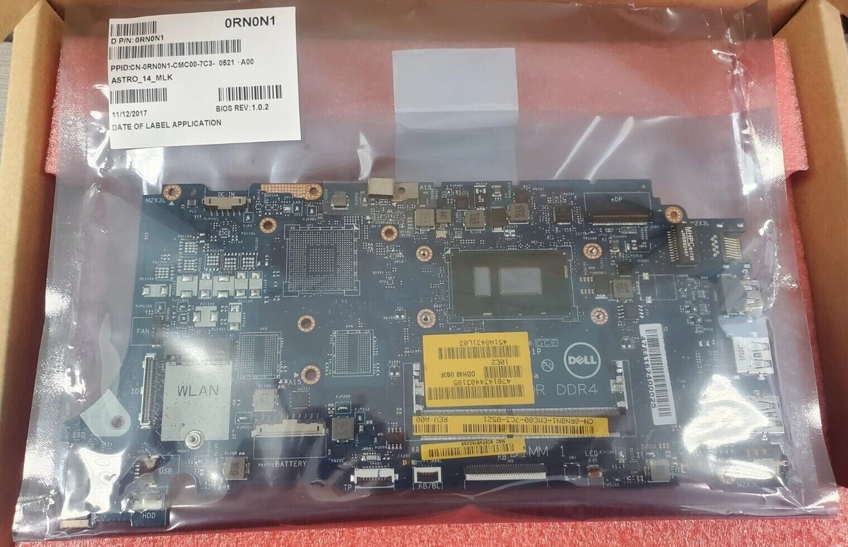 OB Dell Inspiron 14-7472 Motherboard Core i5-8250U 1.6GHz RN0N1