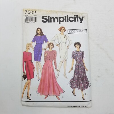 Simplicity Essentials Sewing Pattern 7502 Flared Blouson Twirl Maxi Dress  6-10 | eBay