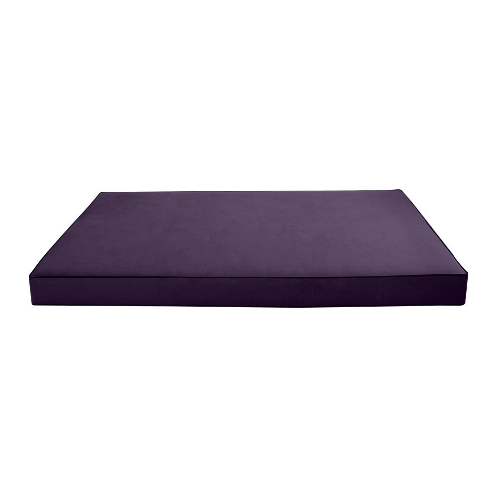 Contrast Pipe 6" Twin-XL 80x39x6 Velvet Indoor Daybed Mattress COVER ONLY-AD339