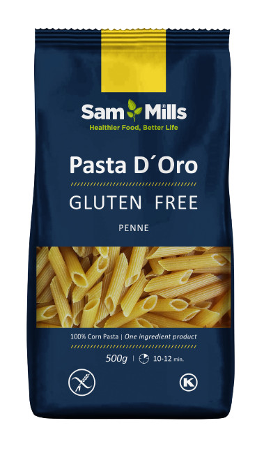Paquete de 500 g Sam Mills - Pasta d'oro - Penne Rigate - Sin gluten