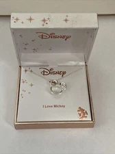 NEW SILVER & PINK  DISNEY MICKEY MOUSE CHARM LOCKET NECKLACE PENDANT - KOHL’S