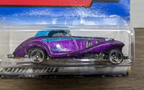 1997 Hot Wheels Collector #788 MERCEDES 540K Purple with 3 Spoke Variation - NEW - Picture 2 of 8