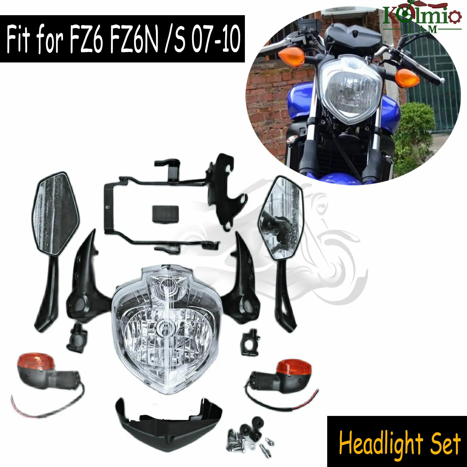 Phare avant Yamaha FZ6N remplacer optique cassé 2007-2010