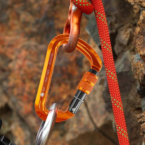 30KN Heavy Duty Locking Carabiner Clip Rock Climbing Hook Big Tree Rigging Swing - Picture 15 of 19
