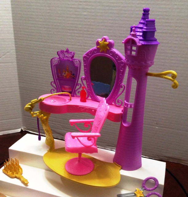 DISNEY RAPUNZEL TANGLED HAIR SALON WITH DOLL AND ACCESSORIES | eBay