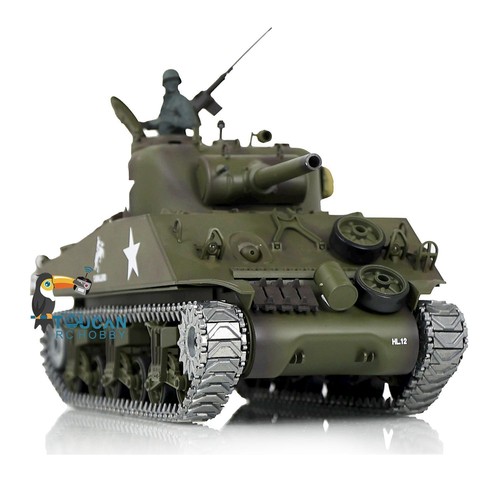 Henglong 1/16 Scale 7.0 M4A3 Sherman RTR RC Tank 3898 340° Turret Metal Tracks - Picture 9 of 12