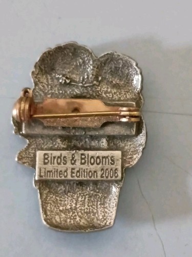 Birds And Blooms Ltd edition Sunflowers Pewter Pin Brooch Jewelry 2006 lovely - Picture 4 of 4