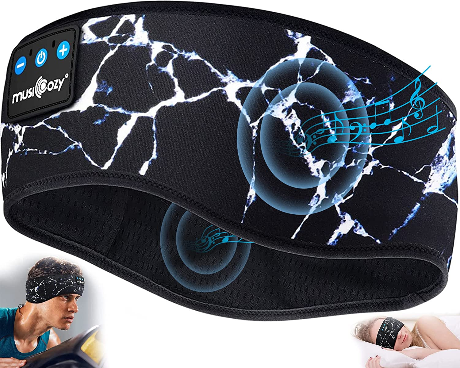Sleep Headphones Bluetooth 5.2 Sports Headband, Wireless Music Headband with Sle