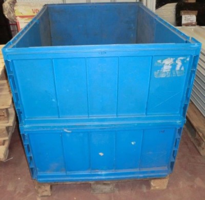 Rollwagen Klappboxen Möbelhund Rollkisten Container Lager Behälter Blau