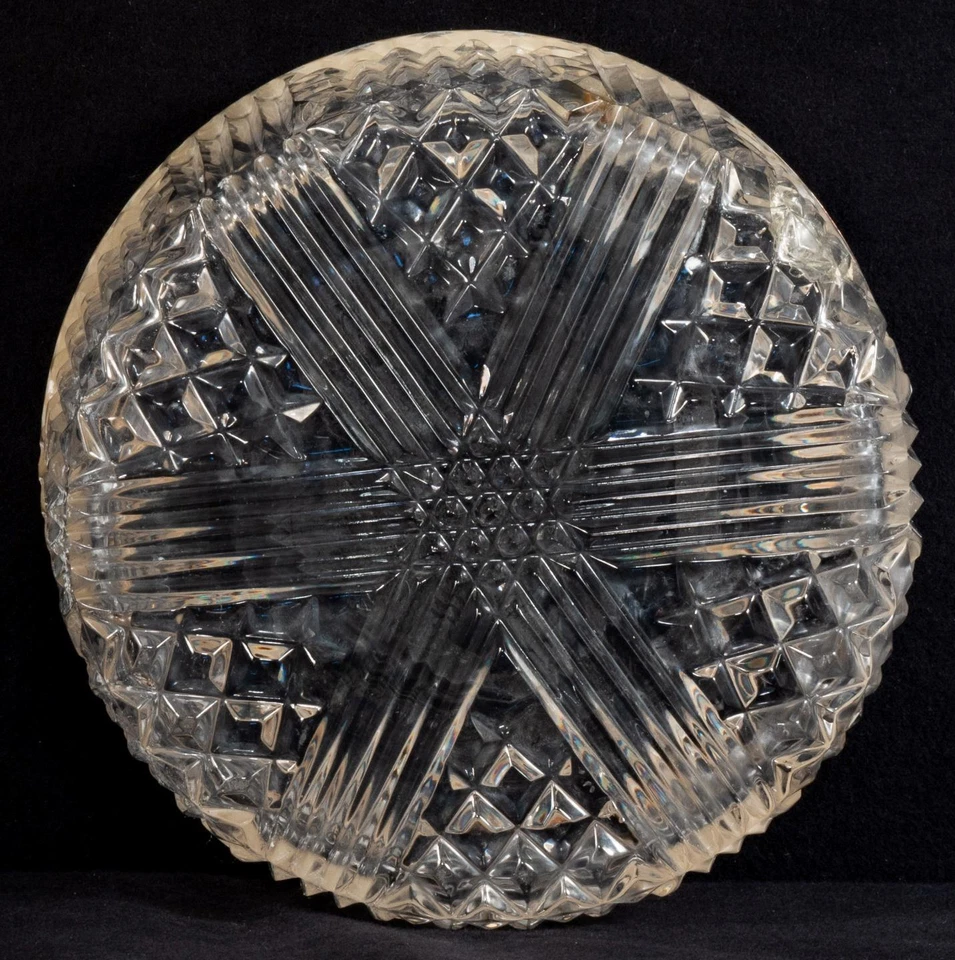 Vintage Heavy Silver Plate Rim WMF West Germany Crystal  Dish - Image 3 of 3