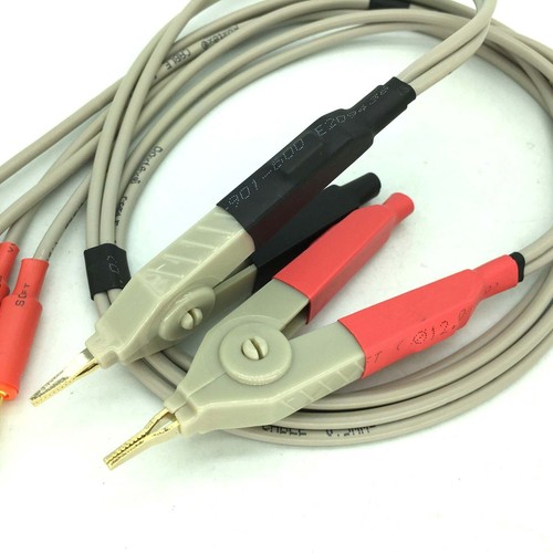 Set Kelvin Clip for LCR Meter with 4 Banana plug Test Wires 2 Alligator clips - Picture 3 of 5